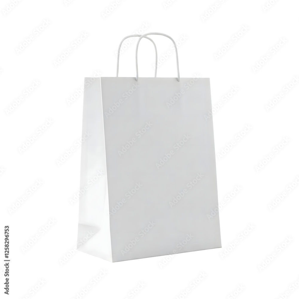 white paper bag isolated on transparent background white paper bag isolated on transparent background