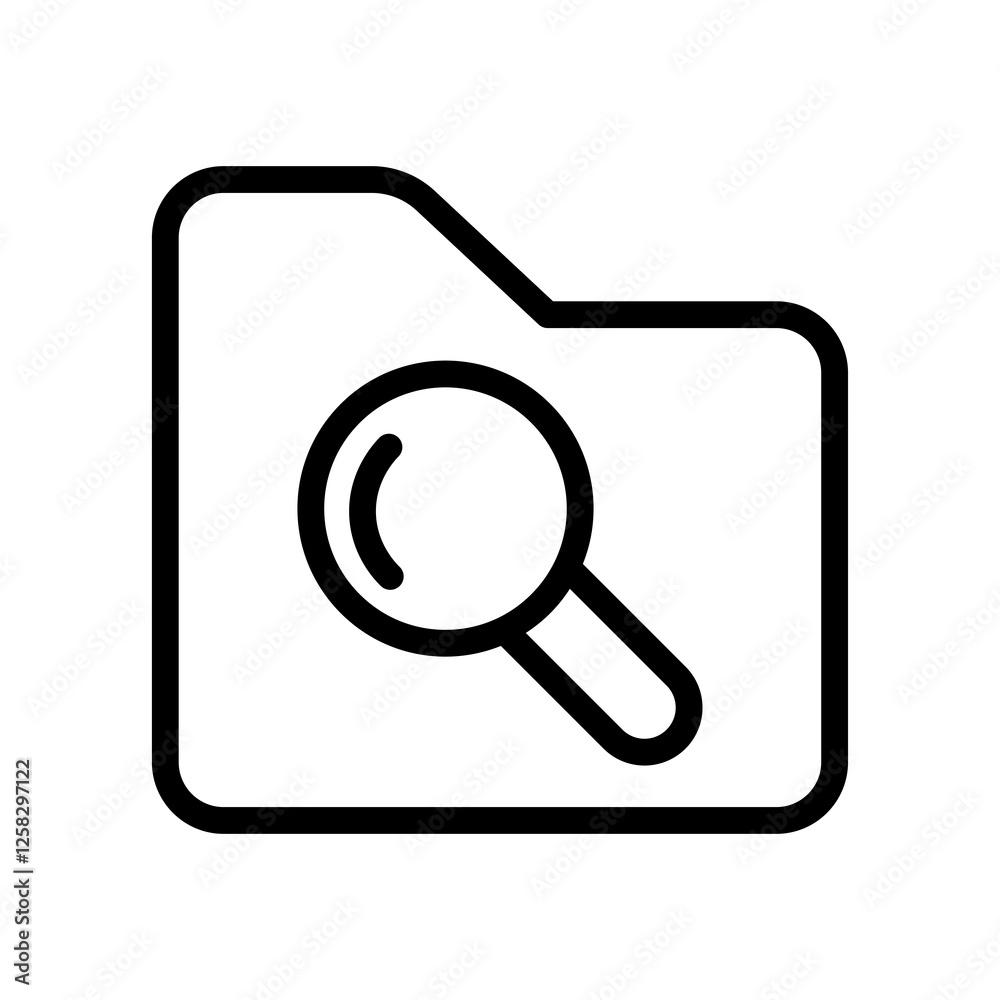 folder search vector icon folder search vector icon