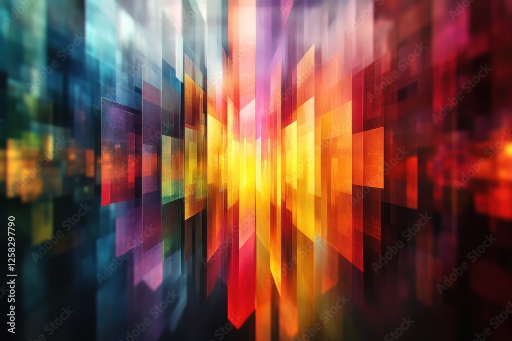 Vibrant city lights blur, abstract background, digital art, website banner Vibrant city lights blur, abstract background, digital art, website banner