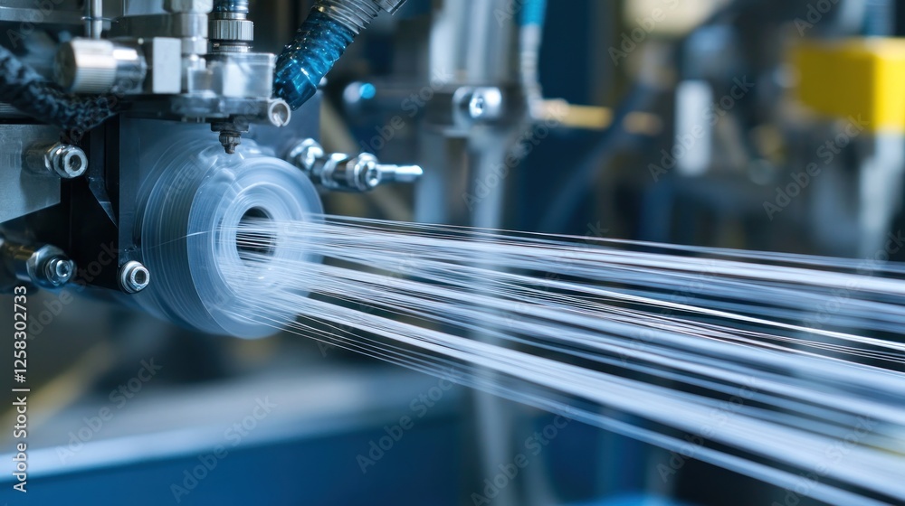 Fototapeta premium Factory Plastic Extrusion Lines Production