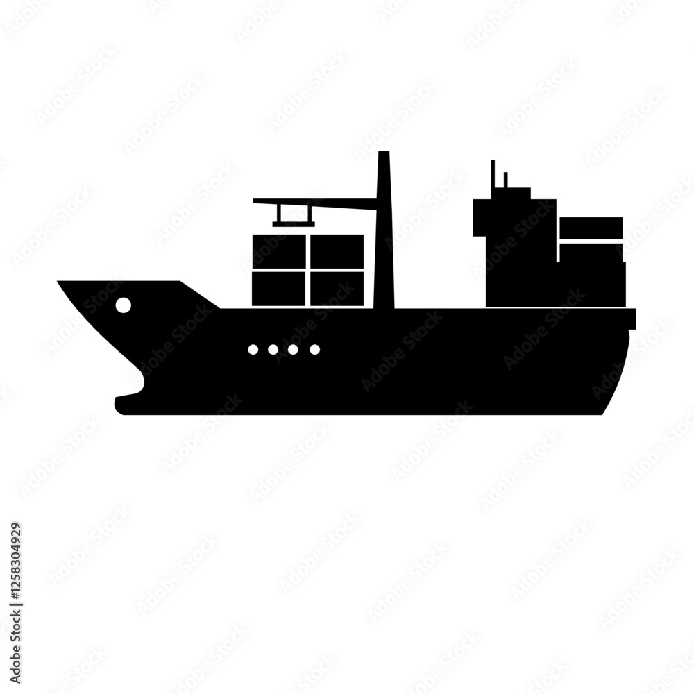 Fototapeta premium Vehicle transportation black icon pack