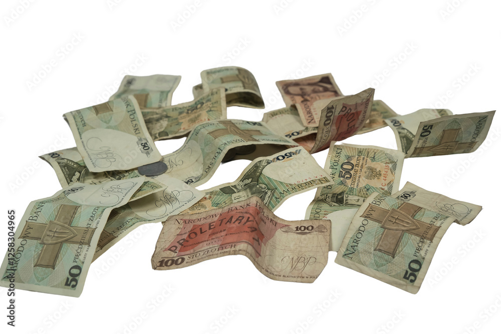 Stare banknoty 50 i 100 złotych polskich, które wyszły z obiegu
