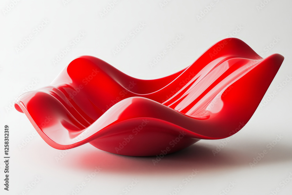 curved surface in red, flowing like a gentle wave, expressing fluidity and elegance. curved surface in red, flowing like a gentle wave, expressing fluidity and elegance.