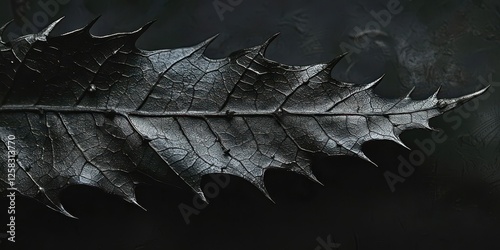 Leaf with a silver sheen on it