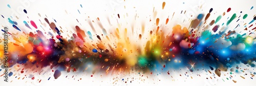 Explosion Border Isolated on Transparent Background
