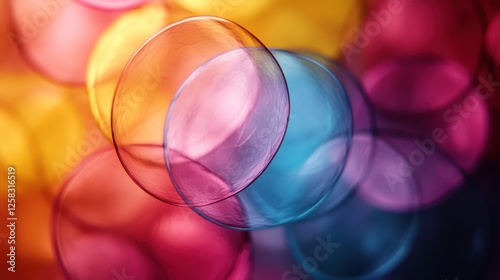 Colorful Contact Lenses Close-up, Abstract Background photo