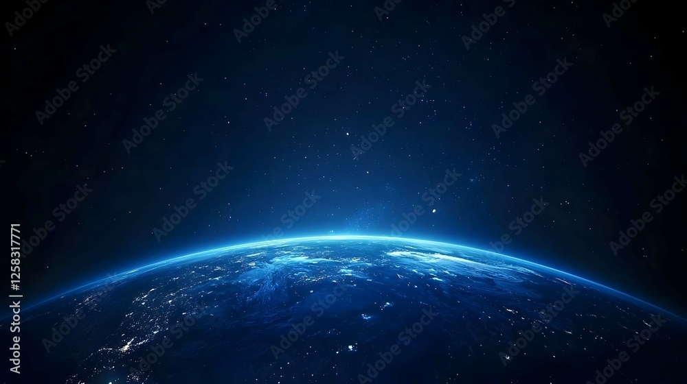 Glowing Earth At Night From Space Glowing Earth At Night From Space