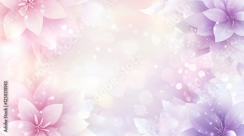 Light Pink Lavender and White Dahlias Against a Soft Dreamy Bokeh Background