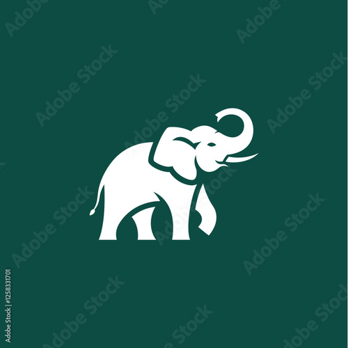 monogram of elephant vector