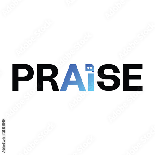 The Praise logo features a speech chat symbol, perfect for a smart assistant and tech brand.