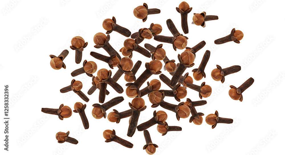 Top View 4K Close Up Scattered Cloves Spice Down Top View 4K Close Up Scattered Cloves Spice Down