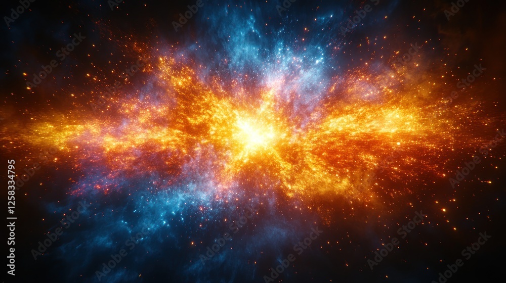 Fototapeta premium Cosmic explosion in deep space
