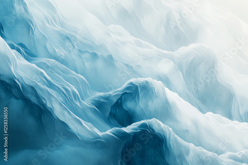 Wallpaper Mural A serene blue and white abstract background with soft gradients, gentle waves, and a calming atmosphere. Perfect for relaxing, nature-inspired, and wellness visuals. Torontodigital.ca