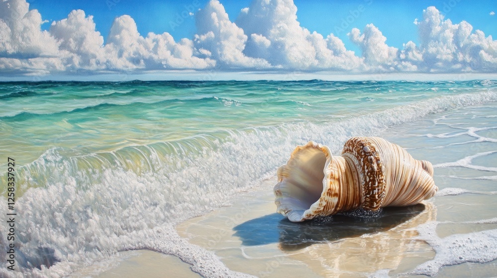 Seashell on the Beach: A Tropical Paradise Seashell on the Beach: A Tropical Paradise