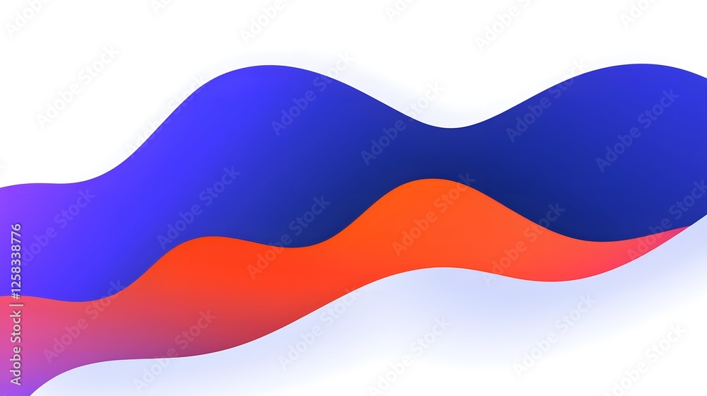 Naklejka premium Abstract Colorful Waves Flowing in a Fluid Shape Design Background