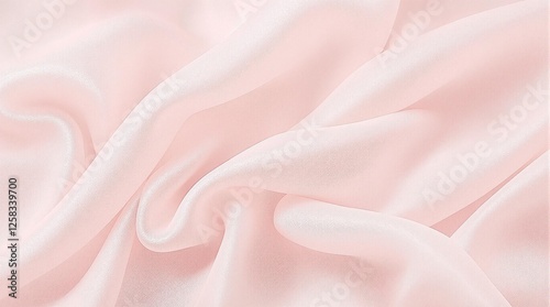 light pink silk organza fabric with sheer, slightly rough texture, delicate and ethereal finish perfect for soft and refined design backgrounds