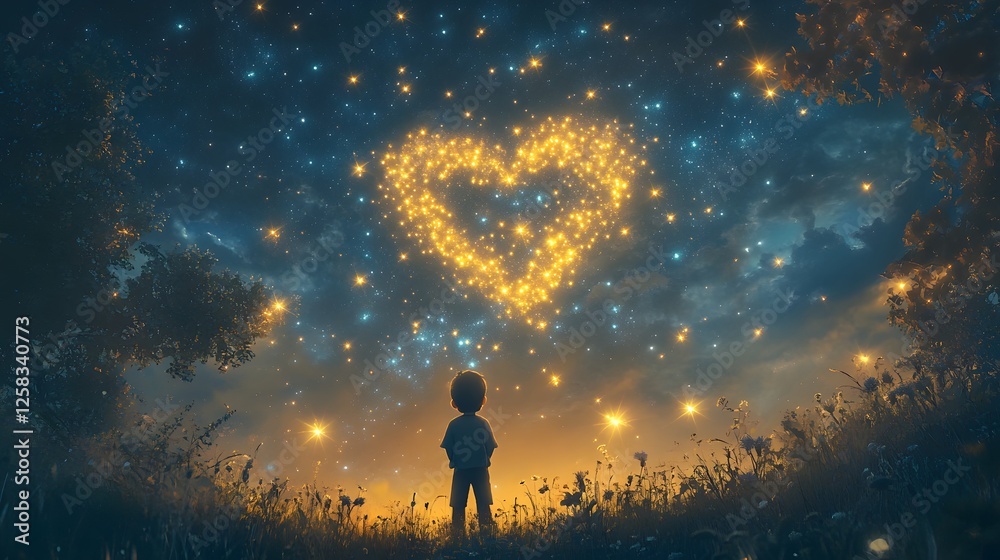 Neon Heart, Observed by a Person, on a Dark Starry Night, Abstract Image, Texture, Pattern Background, Wallpaper, Cover and Screen of Smartphone, PC, Laptop, 9:16 and 16:9 Format Neon Heart, Observed by a Person, on a Dark Starry Night, Abstract Image, Texture, Pattern Background, Wallpaper, Cover and Screen of Smartphone, PC, Laptop, 9:16 and 16:9 Format
