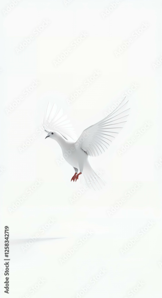 Fototapeta premium White Dove in Flight