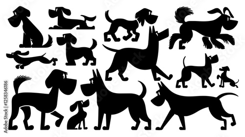 Silhouette von Hunden