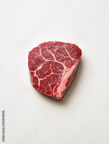 raw meat on a white background