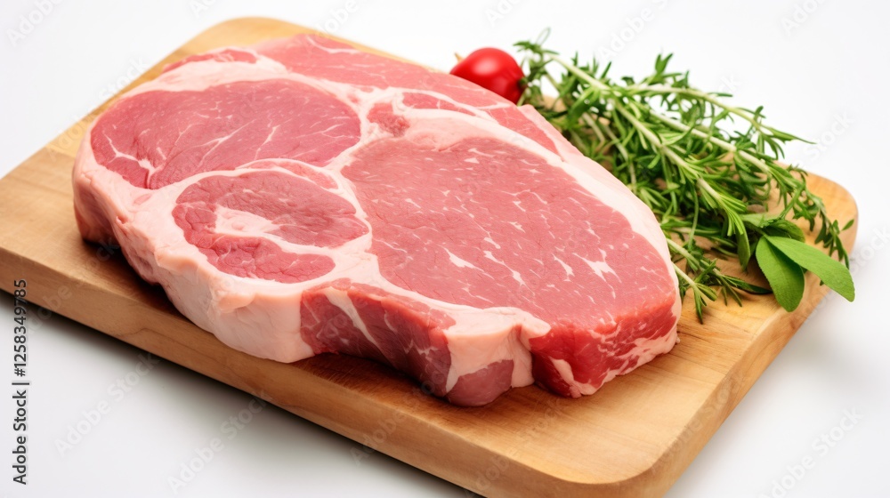 Raw Pork Isolated on White Background Raw Pork Isolated on White Background