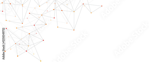 Abstract background for innovation technology geometric pattern with connecting the dots and lines for banner design