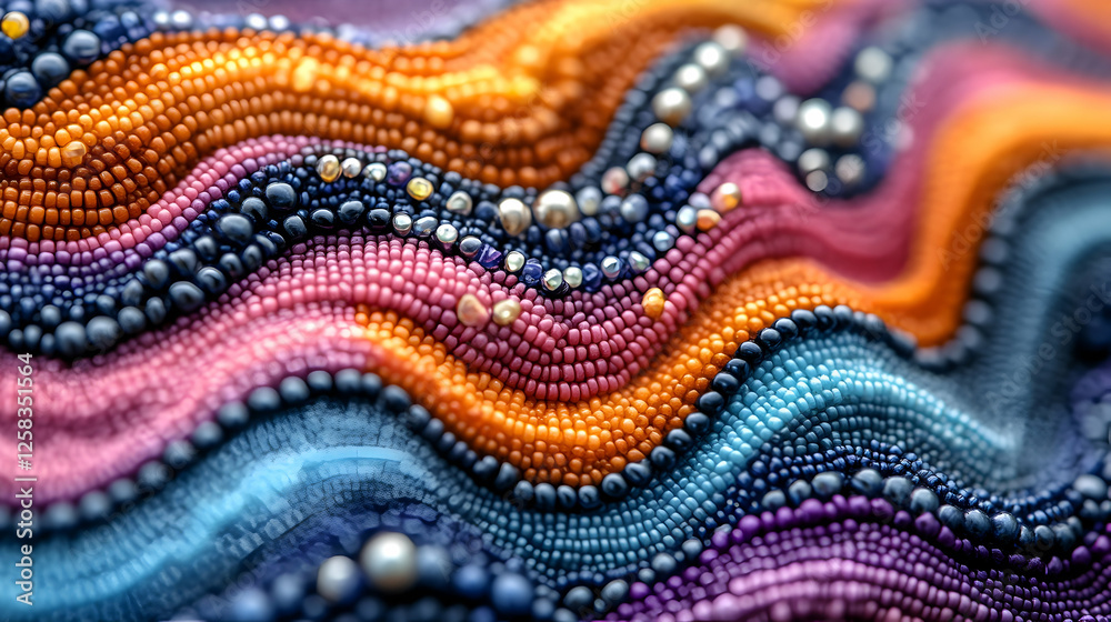 Abstract beaded wave pattern Abstract beaded wave pattern