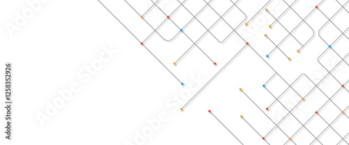Vector modern abstract with dots and lines with geometric technology.