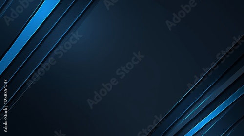 Wallpaper Mural Minimalist abstract wallpaper with parallel lines on a Blue background. Banner template with white space for text, suitable for modern and professional design uses. Torontodigital.ca