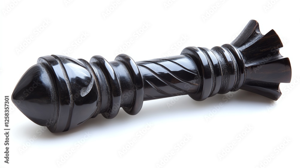 Black chess piece on white isolated background Black chess piece on white isolated background