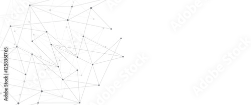 Abstract background for innovation technology geometric pattern with connecting the dots and lines for banner design