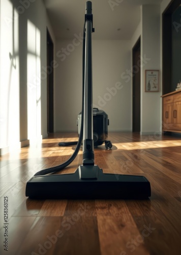 Obraz na płótnie Beautiful bamboo hardwood floor with a central vacuum cleaner cleaning concept bamboo house background beautiful bamboo asian seaport baltic sea antebellum w salonie