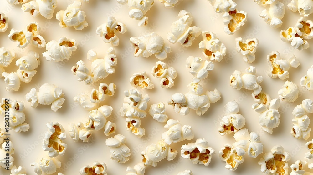 Buttery Popcorn Texture Overhead Shot Buttery Popcorn Texture Overhead Shot