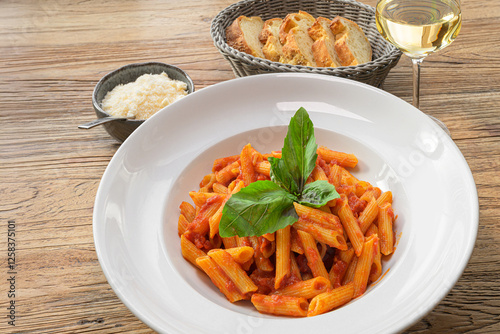 Obraz na płótnie gluten free italian pasta arrabiata w salonie