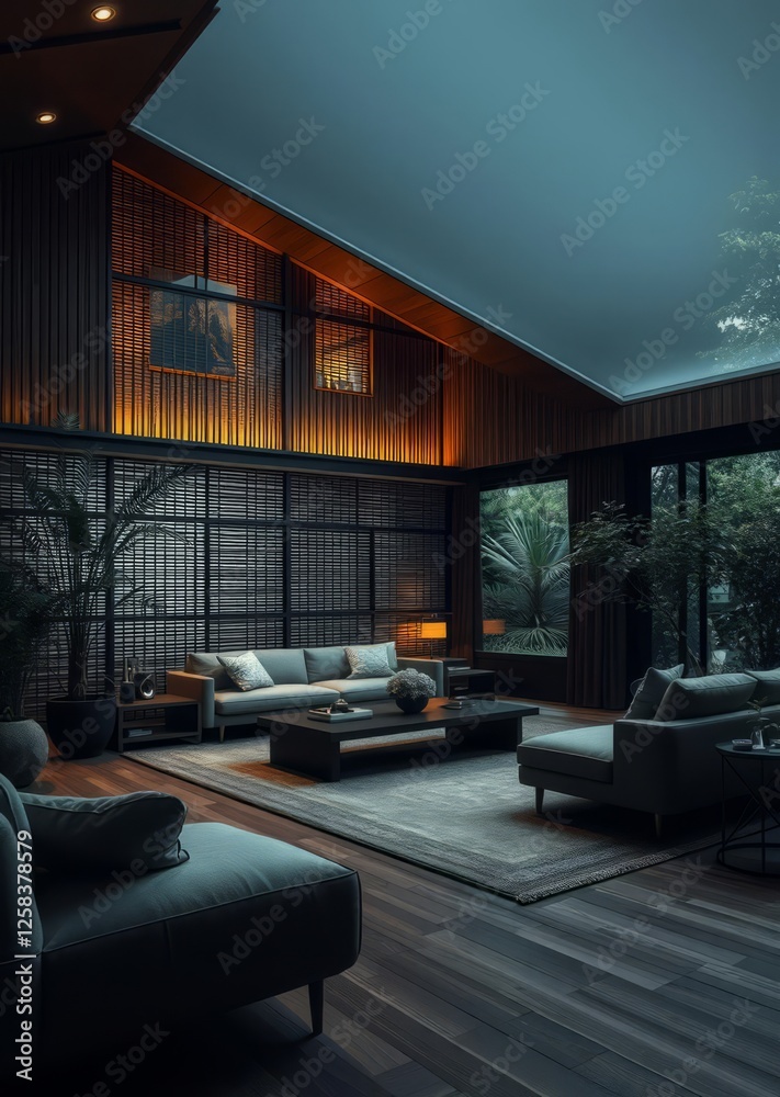 Modern living room with natural elements bamboo house background beautiful bamboo asian seaport baltic sea antebellum