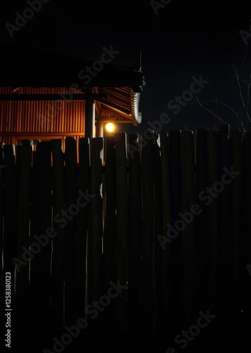 Obraz na płótnie Old wooden fence bamboo house background beautiful bamboo asian seaport baltic sea antebellum w salonie