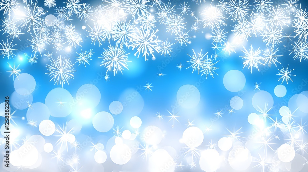 Winter Wonderland Background with Snowflakes and Soft Bokeh Effects Winter Wonderland Background with Snowflakes and Soft Bokeh Effects
