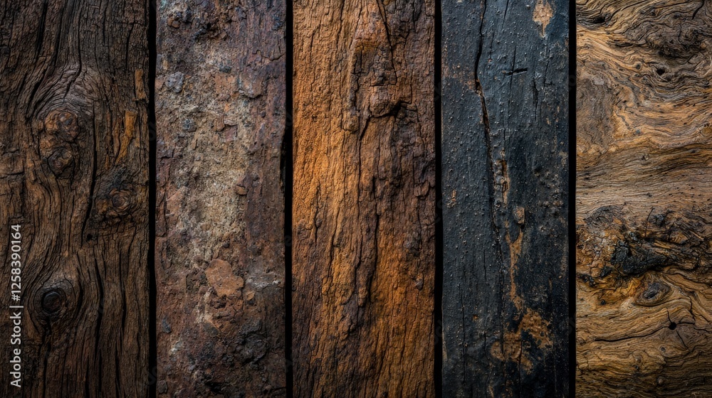 Obraz premium Rough weathered wood textures natural environment high-resolution images rustic aesthetic close-up view timeless beauty