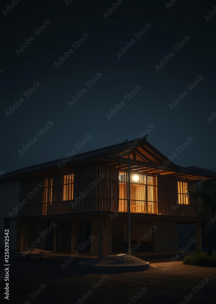 Modern building is under construction bamboo house background beautiful bamboo asian seaport baltic sea antebellum