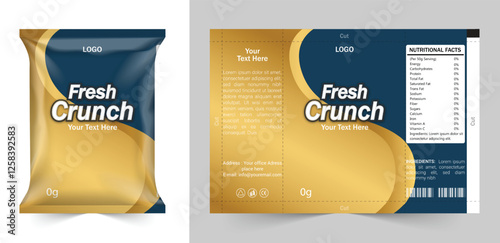 packaging design, Food packaging design, Chips logo and packet wrap label design editable vector file  elegant and corporate professional business chips packaging or chips label, Chips package design.