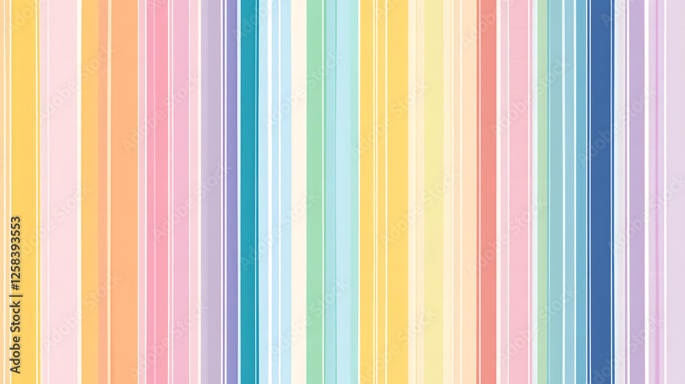 Fototapeta premium Beautiful Pastel Rainbow Vertical Stripes Background Image