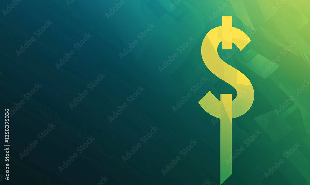 Green gradient background featuring a prominent yellow dollar sign icon. Green gradient background featuring a prominent yellow dollar sign icon.