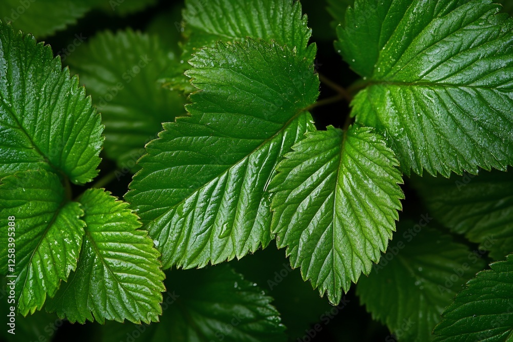 Lush green foliage, vibrant leaves, close-up view of plant texture. Lush green foliage, vibrant leaves, close-up view of plant texture.
