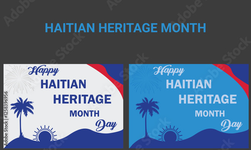 A vector Haitian heritage month design.