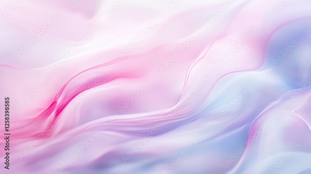 Fototapeta premium Abstract Pastel Fabric Texture Background: Soft Pink Blue Waves