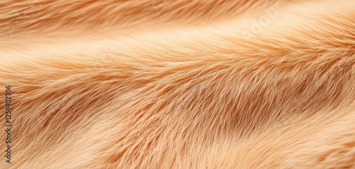 Close-up view of soft, textured fur in warm beige tones, highlighting natural beauty.
