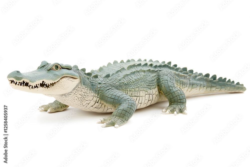 Naklejka premium Crocodile isolated on white background