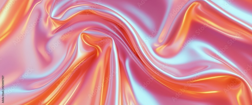 Fototapeta premium Smooth metallic texture on abstract warm toned background