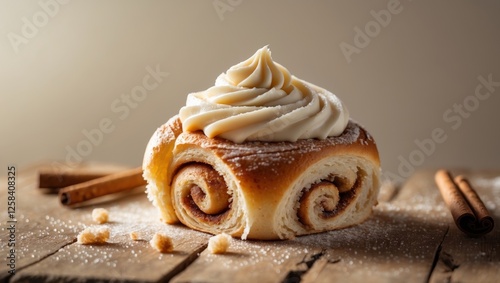Delicious Cinnamon Roll with Creamy Frosting
