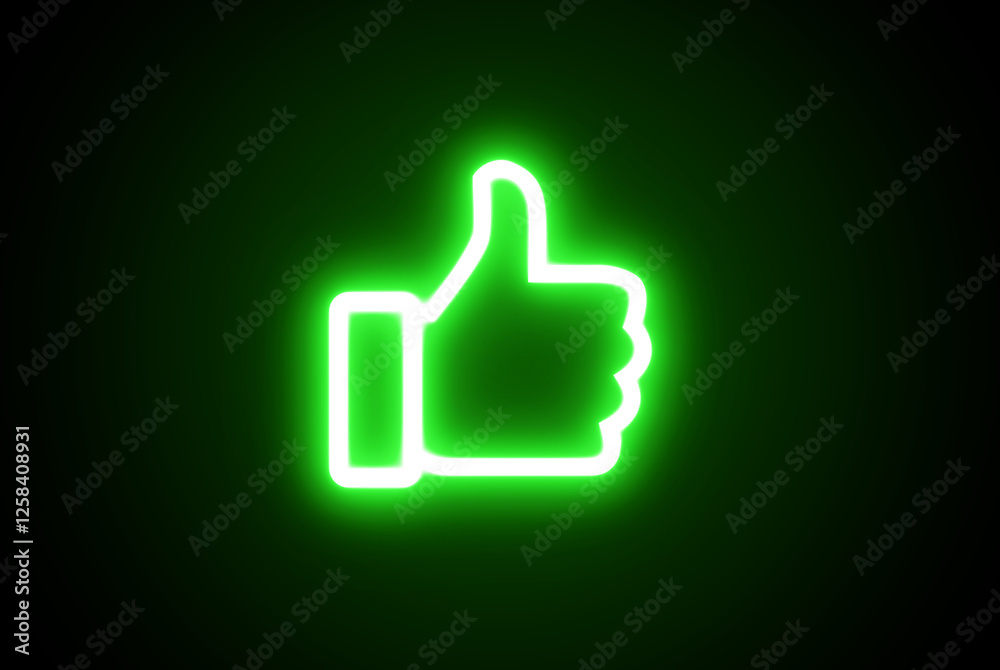 Neon like icon. Neon thumb up symbol. Glowing neon like sign, outline approving hand pictogram. Social media feedback, positive attitude, best choice. Vector Neon like icon. Neon thumb up symbol. Glowing neon like sign, outline approving hand pictogram. Social media feedback, positive attitude, best choice. Vector